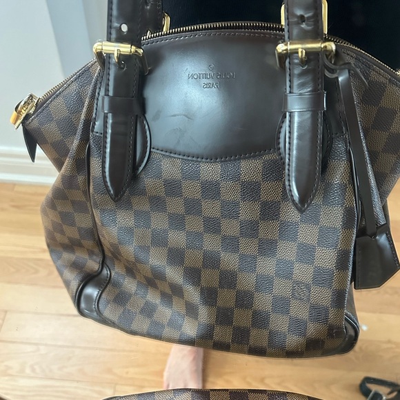 Louis Vuitton Damier Ebene Verona mid size Bag with gold accents - Picture 8 of 10